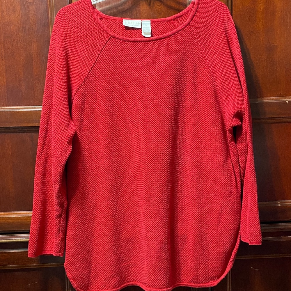 Elisabeth by Liz Claiborne plus size 3X Red knit cotton Sweater for Women